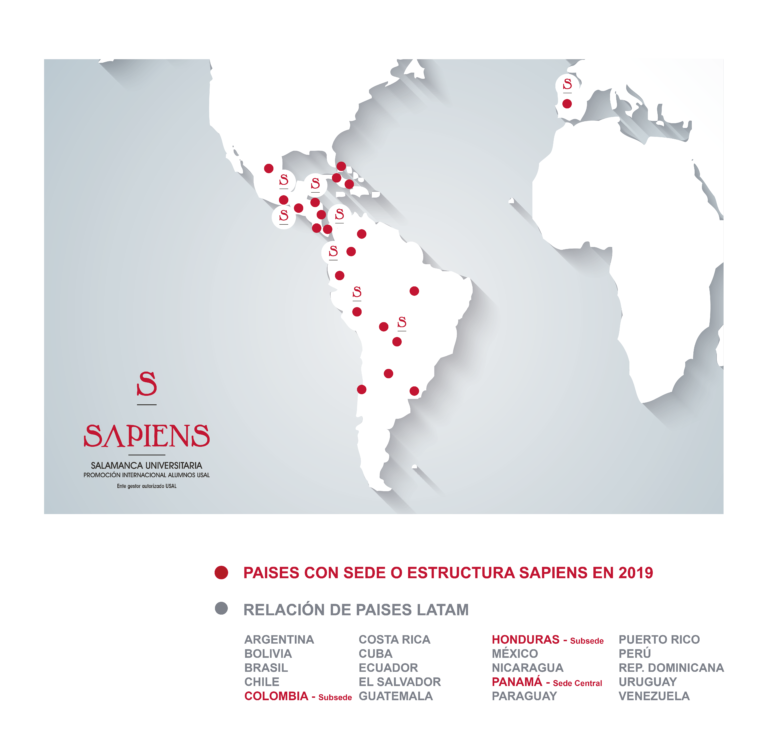 Dónde estamos: oficinas y sedes Sapiens en Latinoamérica y España - universidad de salamanca